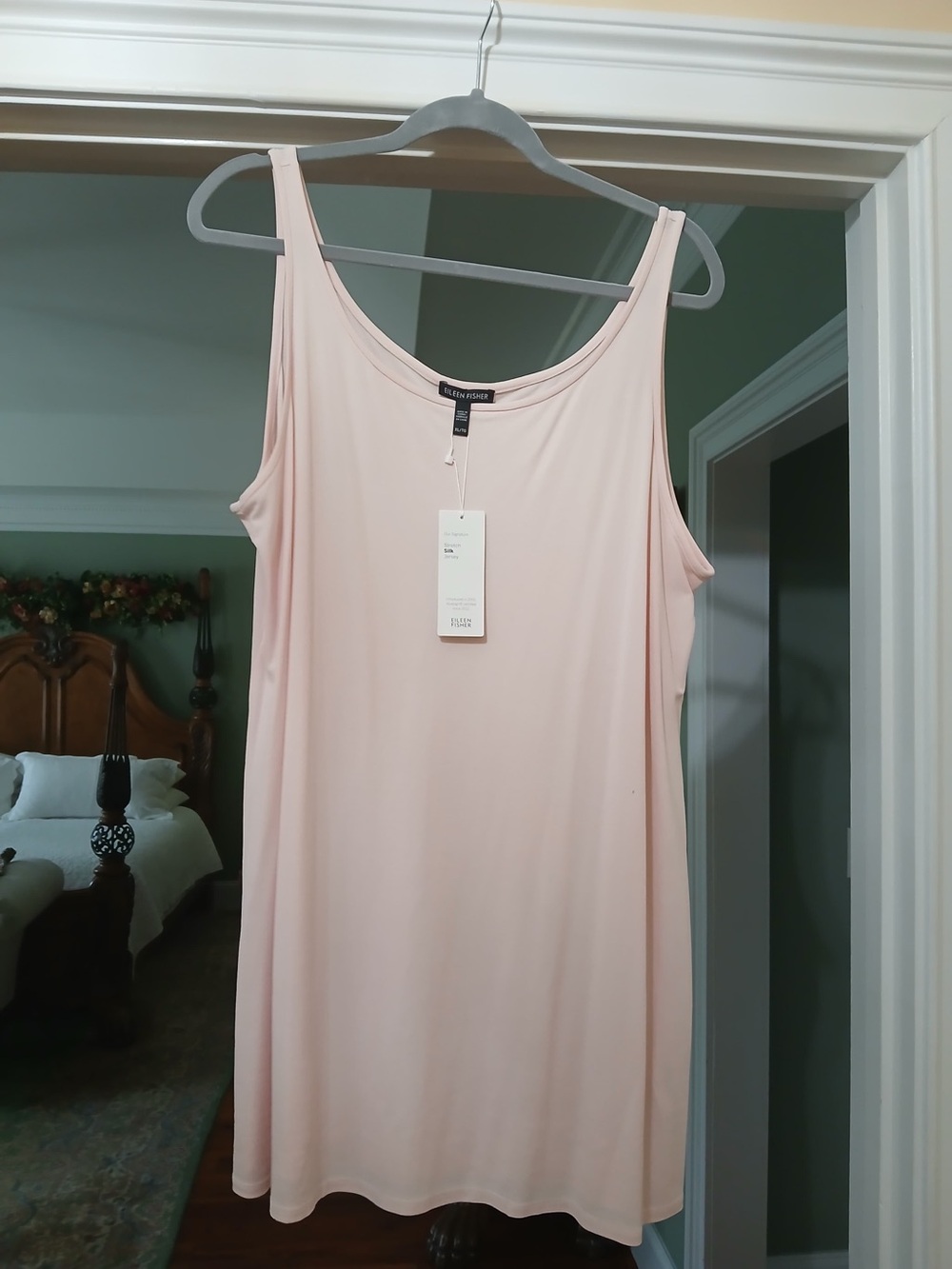 Eileen Fisher Light Pink Silk Jersey Tank